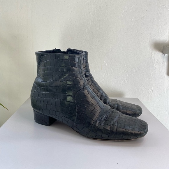 Nanushka Croc Ankle Boots - Picture 1 of 3